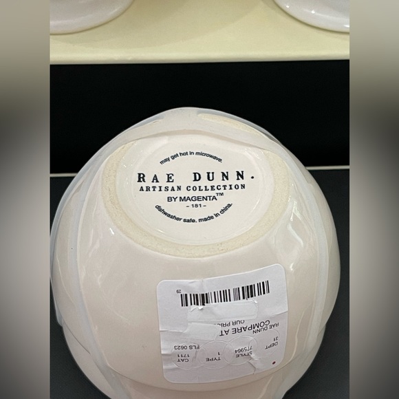 Brand NEW wTags Rae Dunn ICE CREAM Dishes & NUTS SPRINKLES Bowls - 4 Pcs Total - Picture 8 of 12